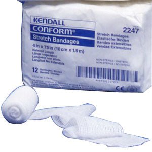 PK/6 - Kendall Conform&trade; Bandage, Non-Sterile, Soft Pouch, Low Lint, High Absorbency, Moderate Stretch, 6" x 75" - Best Buy Medical Supplies