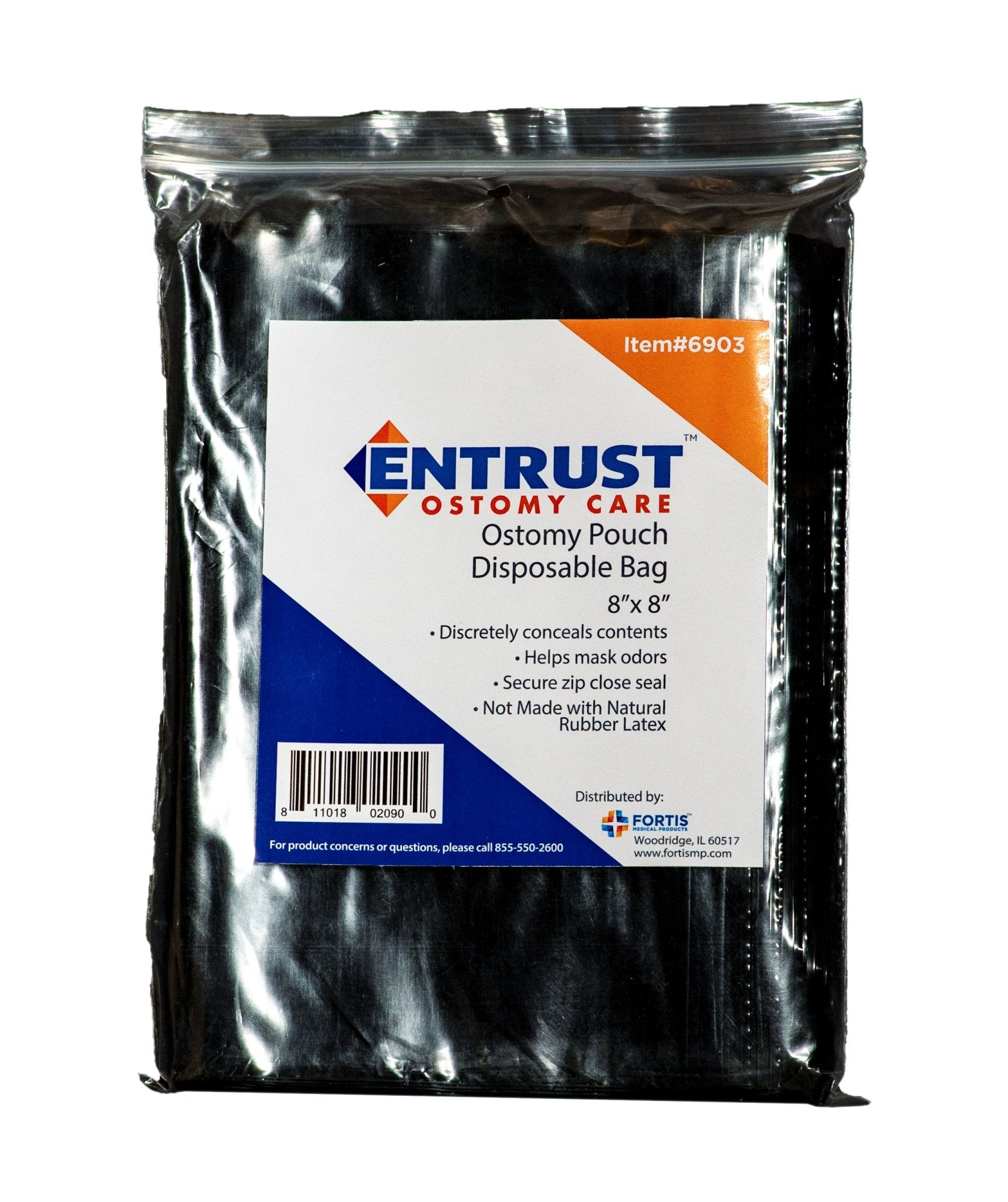 PK/60 - Entrust Ostomy Pouch Disposable Bag, 8" x 8" - Best Buy Medical Supplies